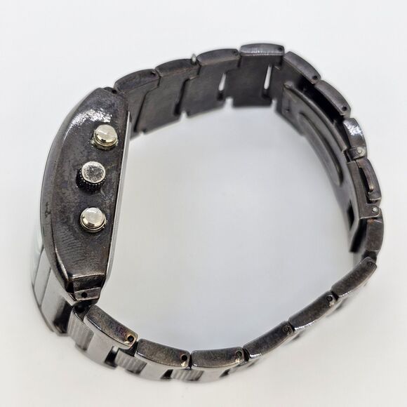 Surface Analog Digital Men Watch 38MM Black Dial Bracelet Band 7.5" New Battery - Picture 11 of 13